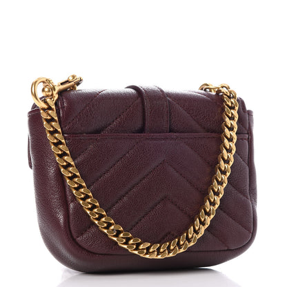 Saint Laurent Sheepskin Matelasse Monogram Mini College Bag Amaranto 4 of 9