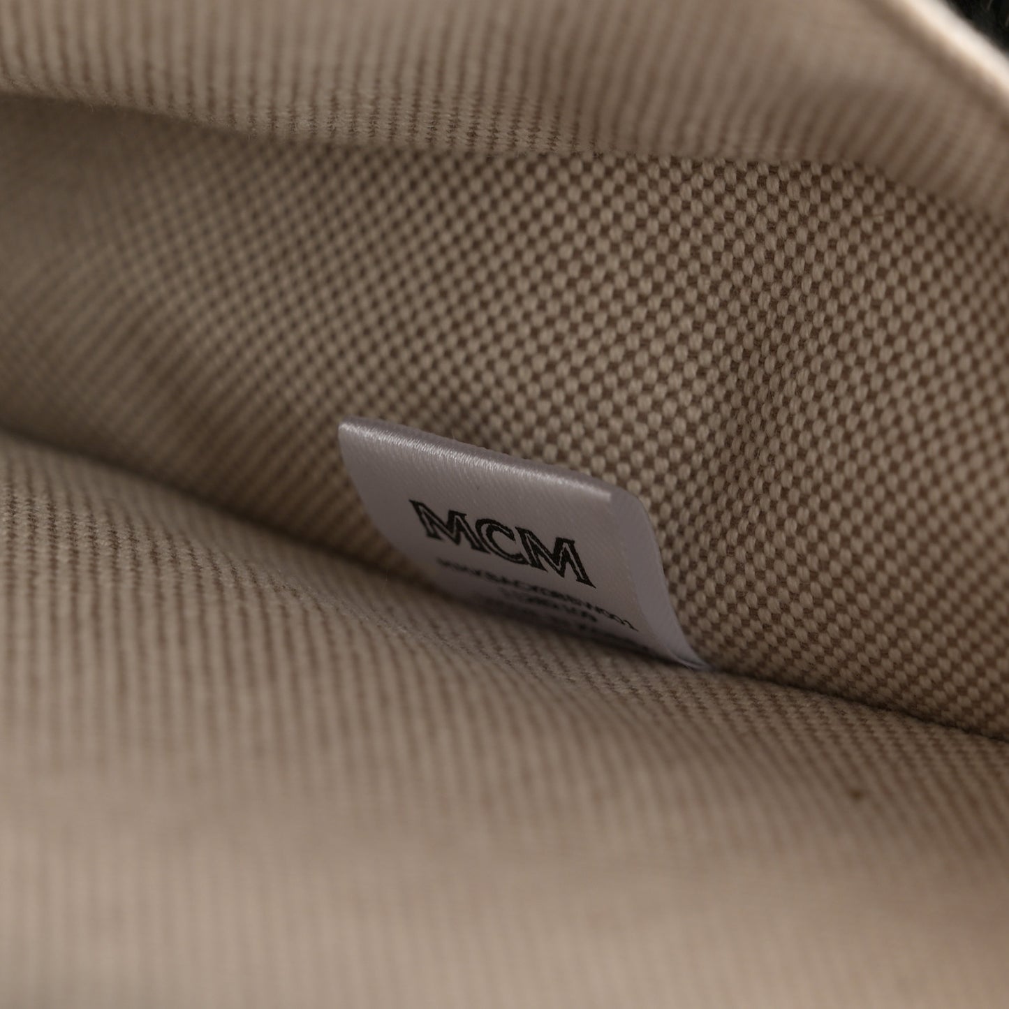 Cubic Monogram Medium Backpack Black White