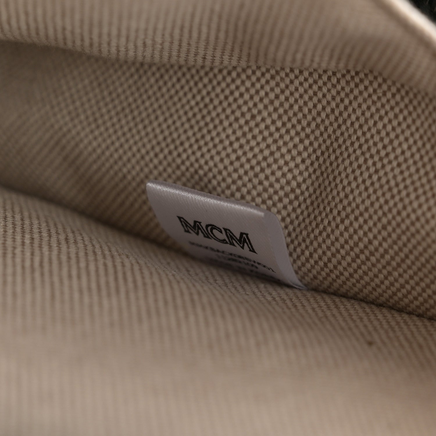 MCM Cubic Monogram Medium Backpack Black White 7 of 12