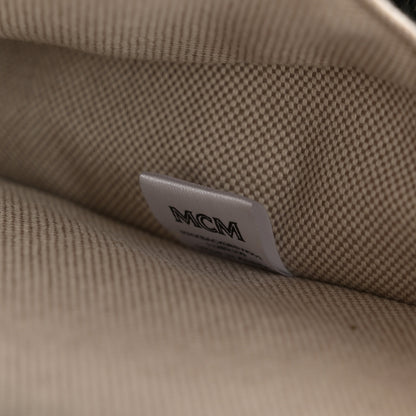 MCM Cubic Monogram Medium Backpack Black White 7 of 12