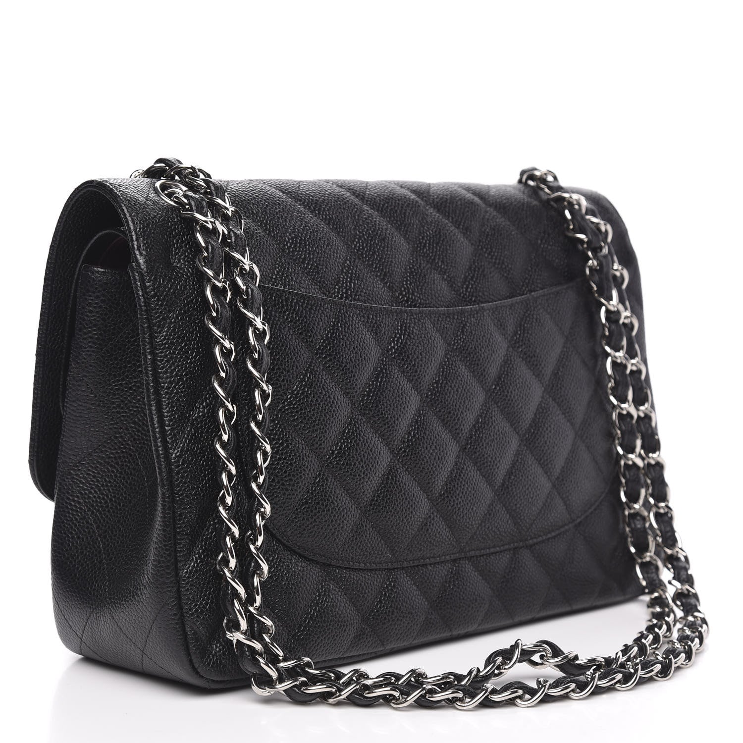 Chanel Caviar Quilted Jumbo Double Flap Black 3 of 11