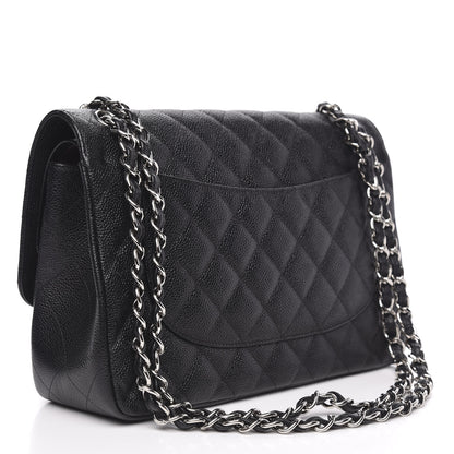 Chanel Caviar Quilted Jumbo Double Flap Black 3 of 11