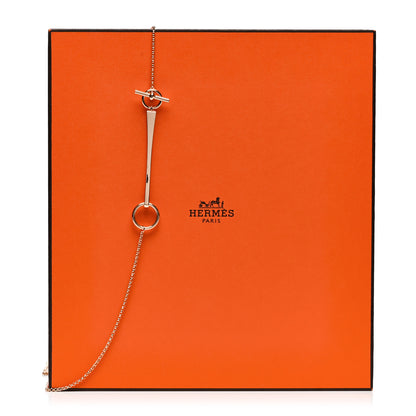 Hermes 18K Rose Gold Clou de Forge Long Necklace 5 of 5