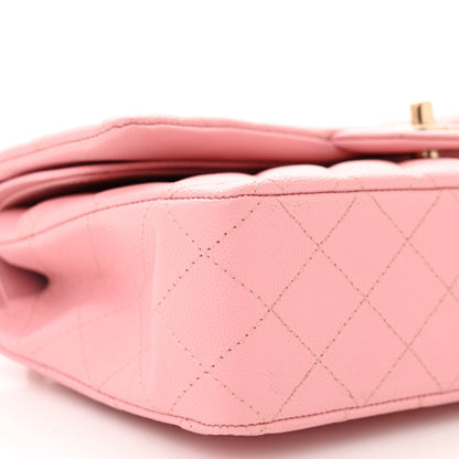Chanel Caviar Quilted Medium Double Flap Light Pink 9 of 11