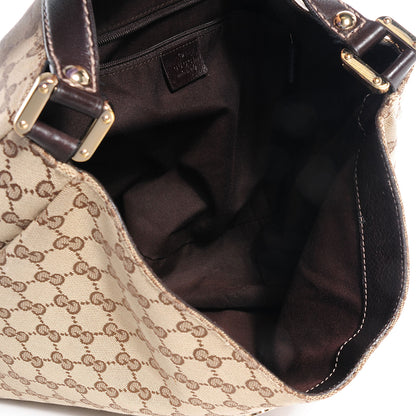 Gucci Monogram New Ladies Web Large Hobo Brown 5 of 7