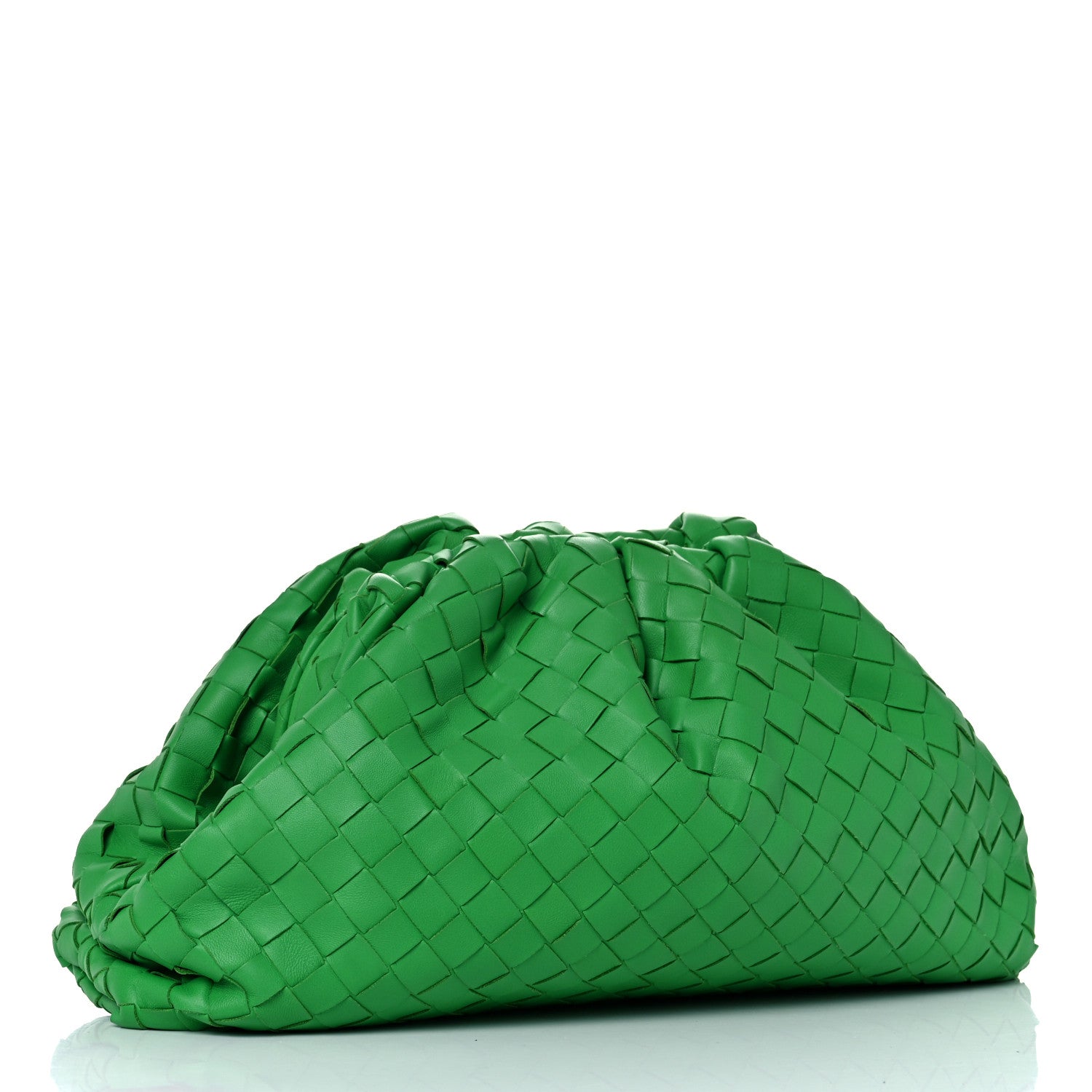 Bottega Veneta Nappa Maxi Intrecciato The Pouch Oversized Clutch Racing Green 3 of 11