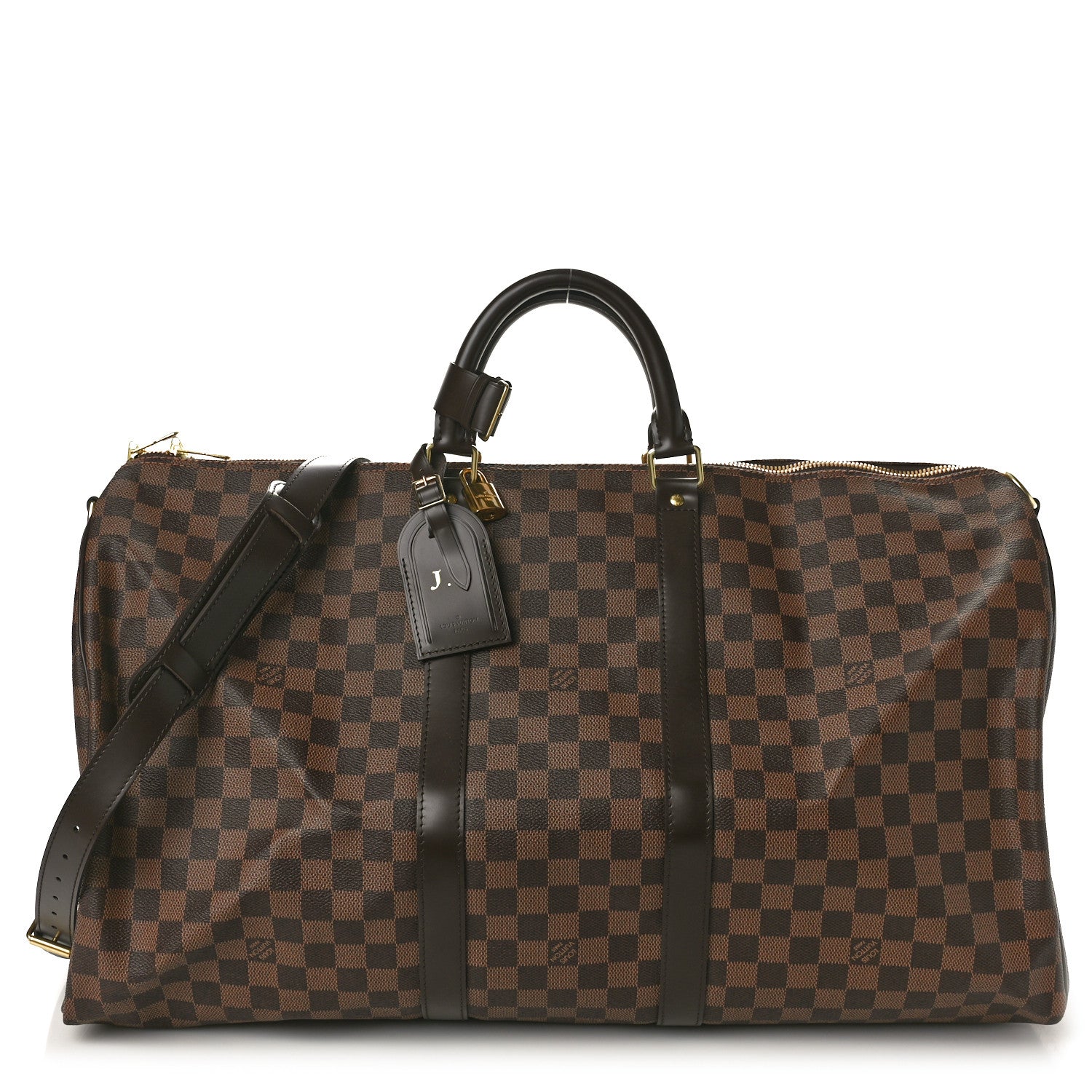 Louis Vuitton Damier Ebene Keepall Bandouliere 55 1 of 10