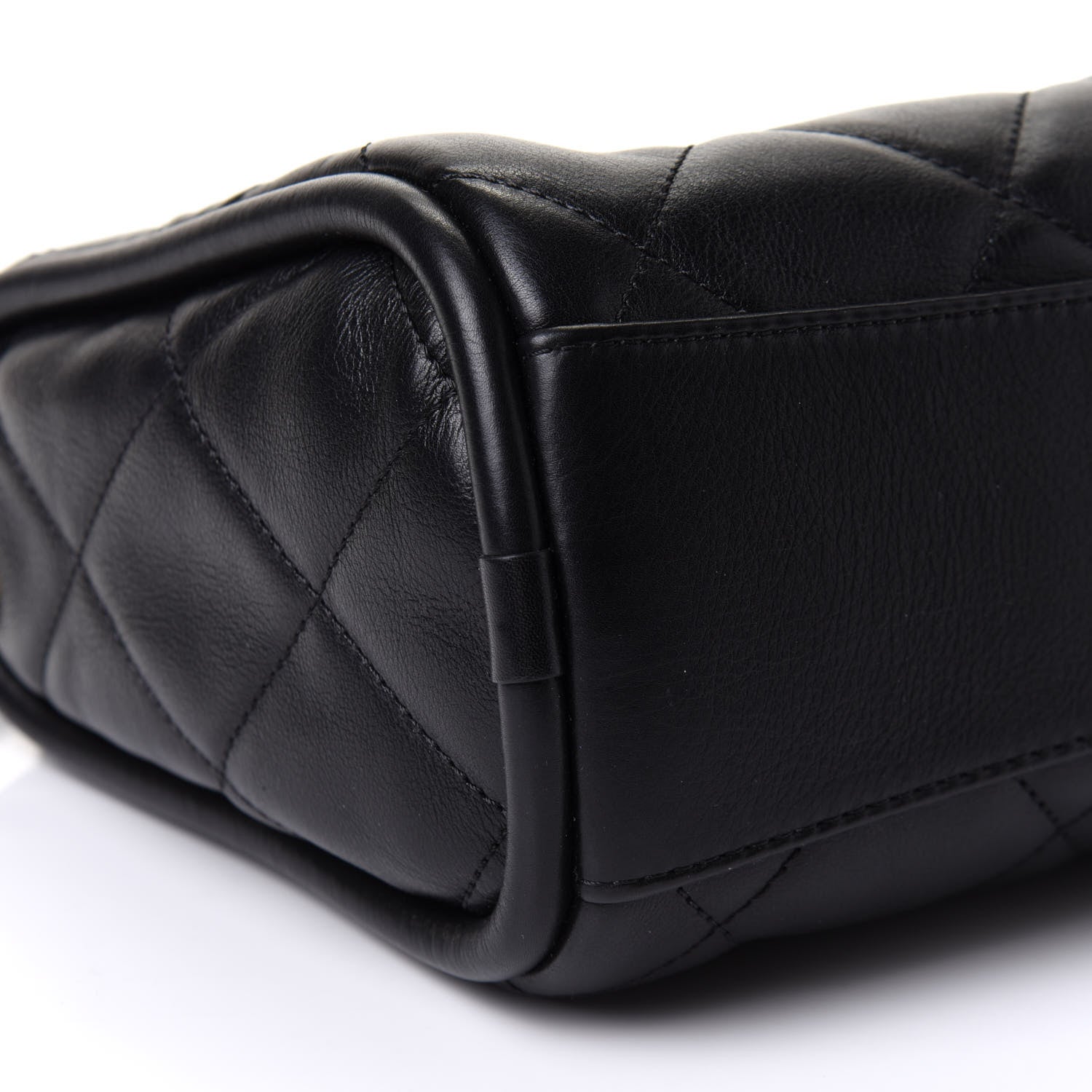 Chanel Shiny Lambskin Quilted Fashion Therapy Bowling Bag Black 9 of 11