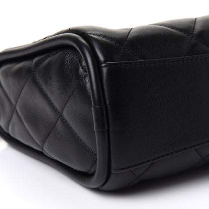 Chanel Shiny Lambskin Quilted Fashion Therapy Bowling Bag Black 9 of 11
