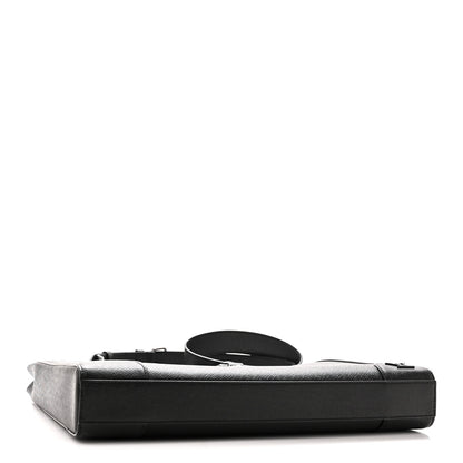 Louis Vuitton Taiga Slim Briefcase Black 4 of 9
