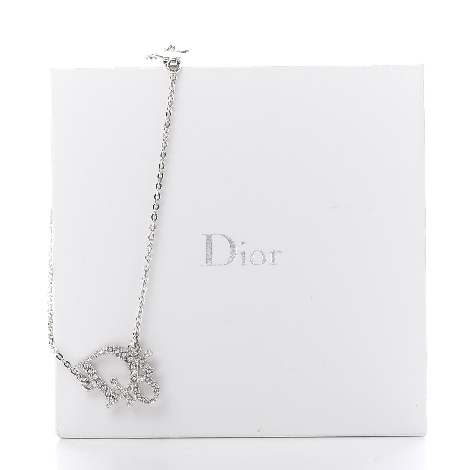 Christian Dior Crystal Logo Bracelet Silver 5 of 5