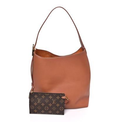Louis Vuitton Grained Calfskin Low Key Hobo MM Cognac 3 of 10