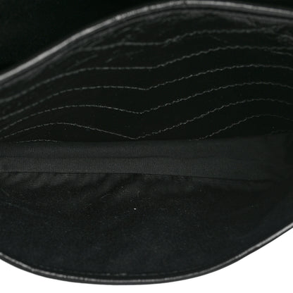 Saint Laurent Crinkled Calfskin Matelasse Monogram Medium Niki Chain Satchel Black 6 of 9