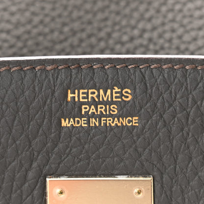 Hermes Taurillon Clemence Lizard Club Birkin 35 Etain Graphite 6 of 10