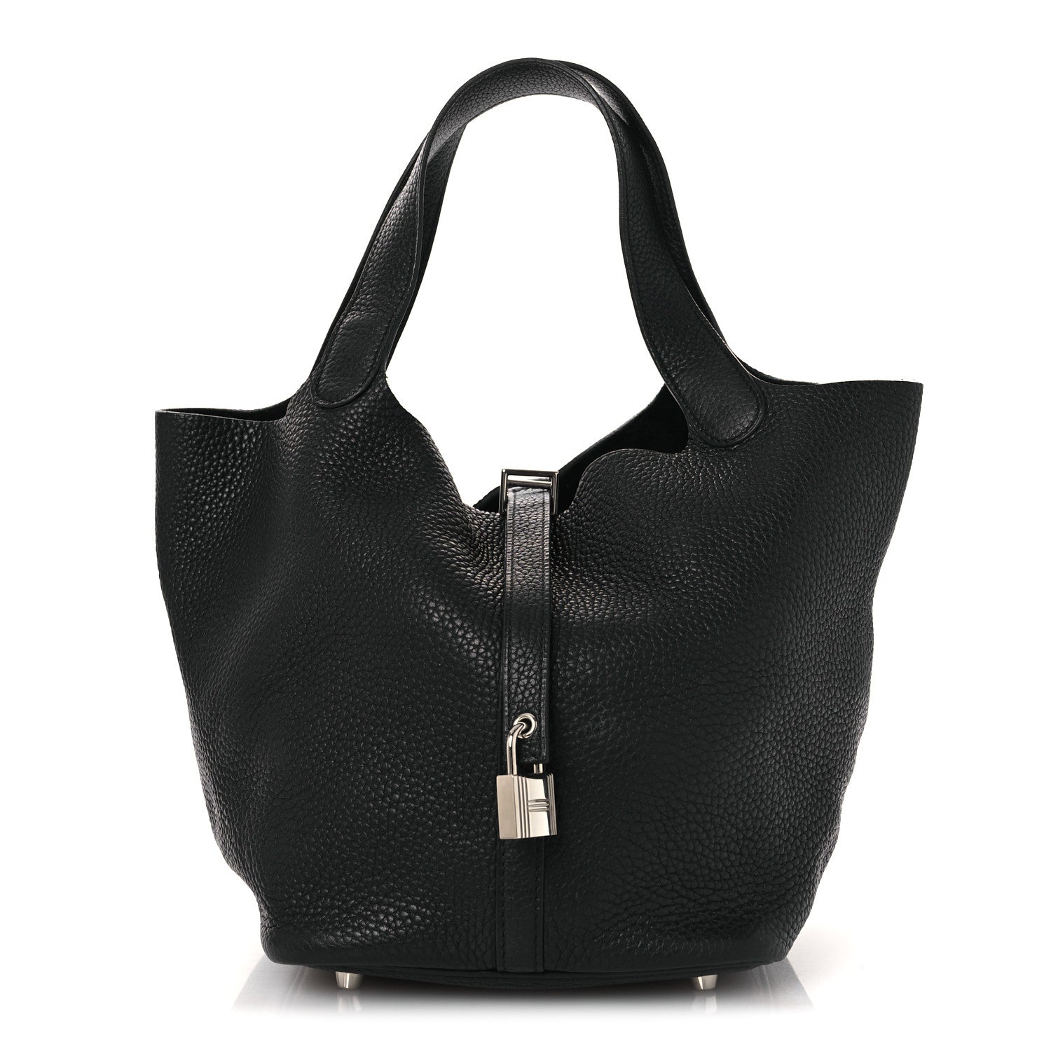 Hermes Taurillon Clemence Picotin Lock 22 MM Black 1 of 12