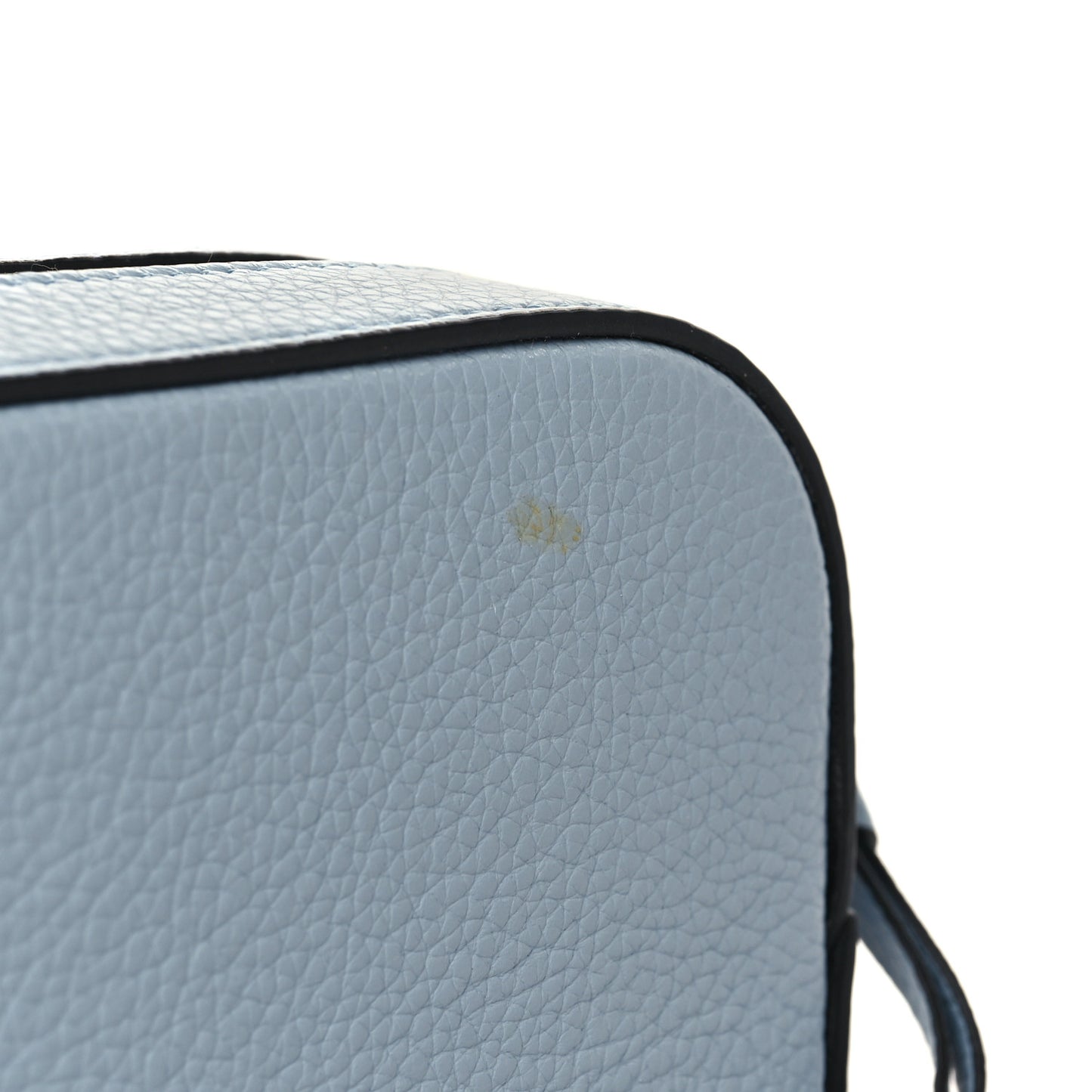 Grainy Calfskin Virtus Small Camera Bag Blue