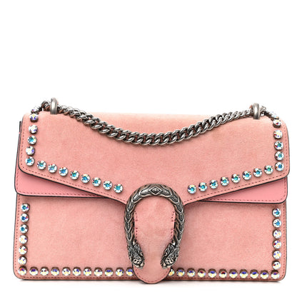 Gucci Suede Crystal Small Dionysus Shoulder Bag Peonia 1 of 10