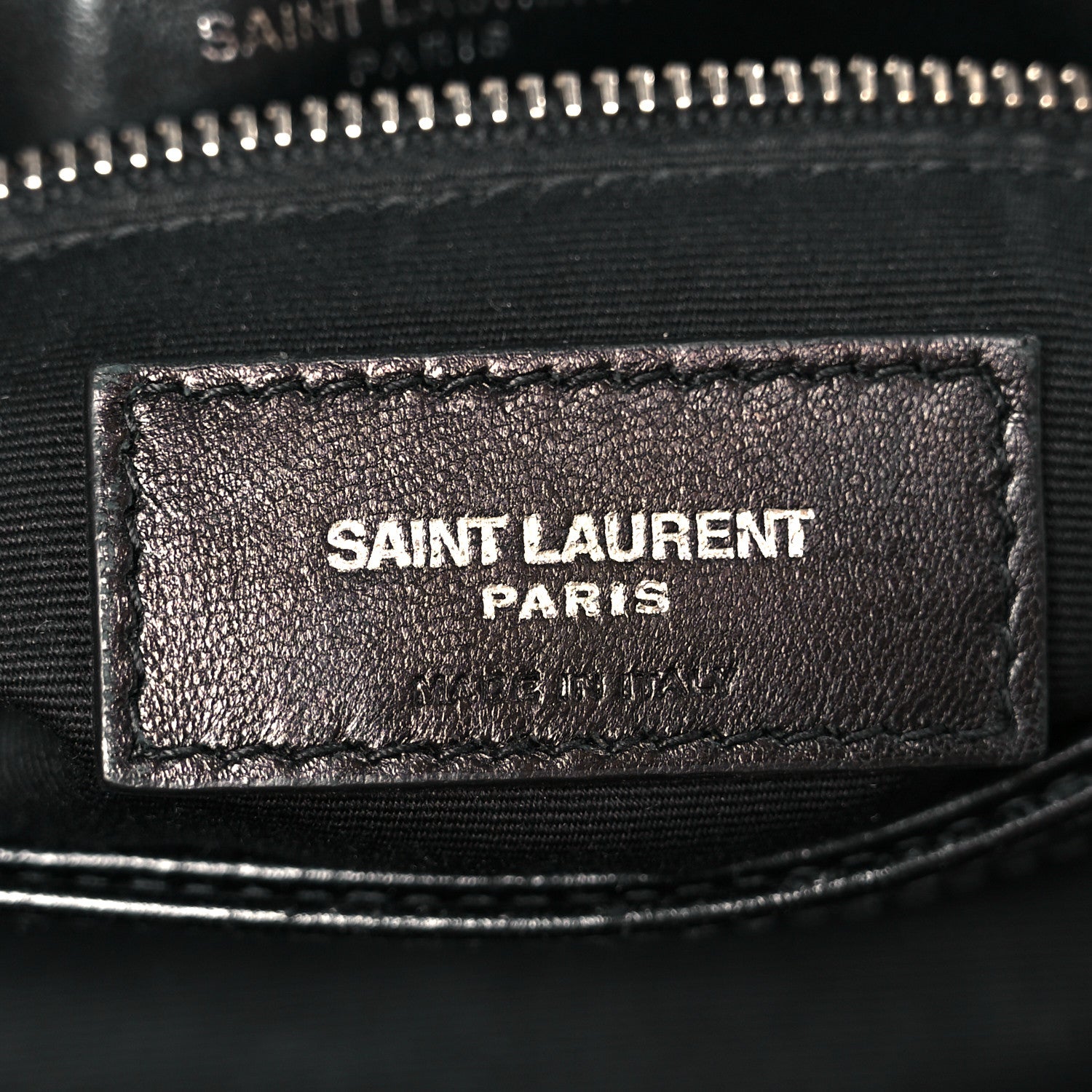 Saint Laurent Calfskin Y Quilted Monogram Toy Loulou Crossbody Bag Black 7 of 12