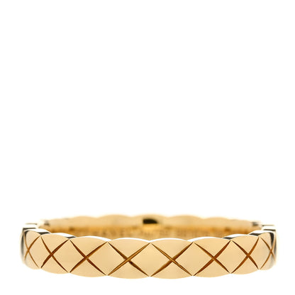 Chanel 18K Yellow Gold Mini Coco Crush Ring 56 7.5 1 of 6