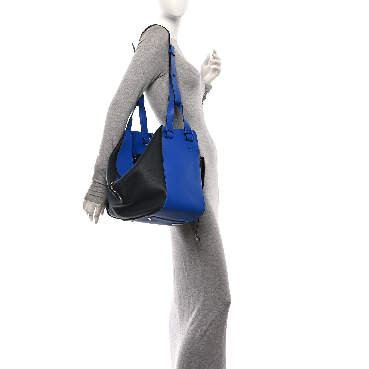 Loewe Calfskin Medium Hammock Shoulder Bag Electric Blue Black 2 of 15