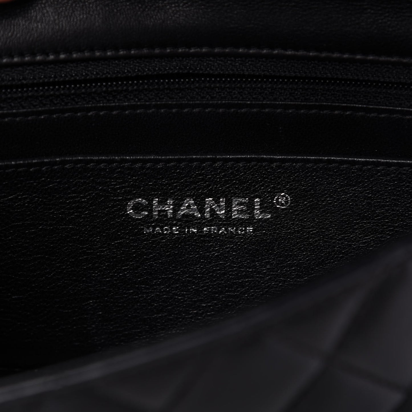 Lambskin Quilted Mini Rectangular Flap Black