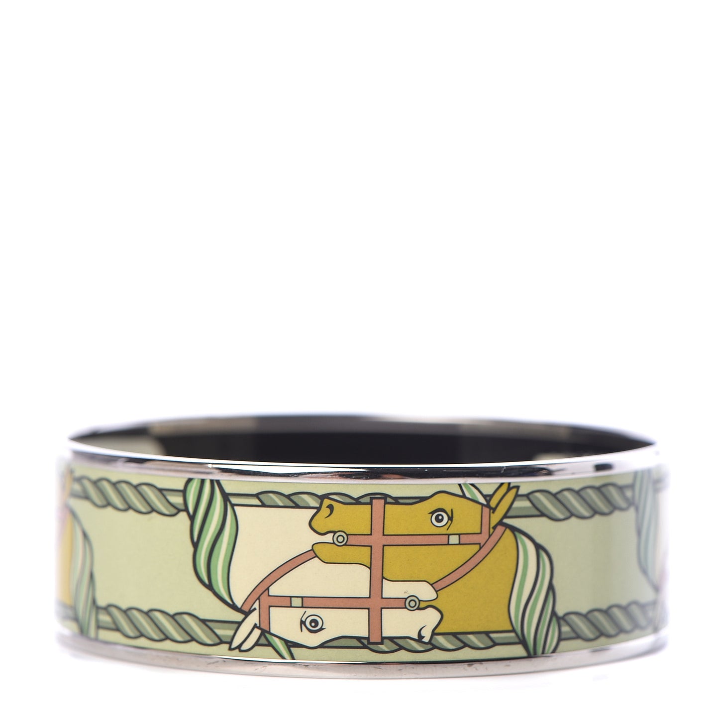 Enamel Printed Wide Quadrige Bracelet 70 Histoires Naturelle