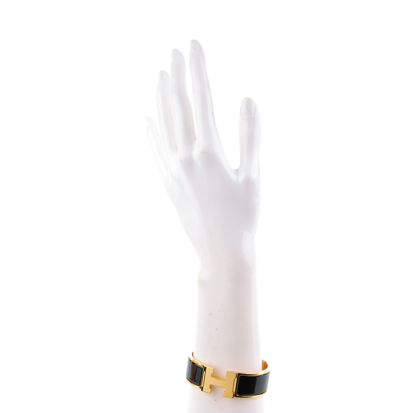 Enamel Wide Clic Clac H Bracelet PM Black