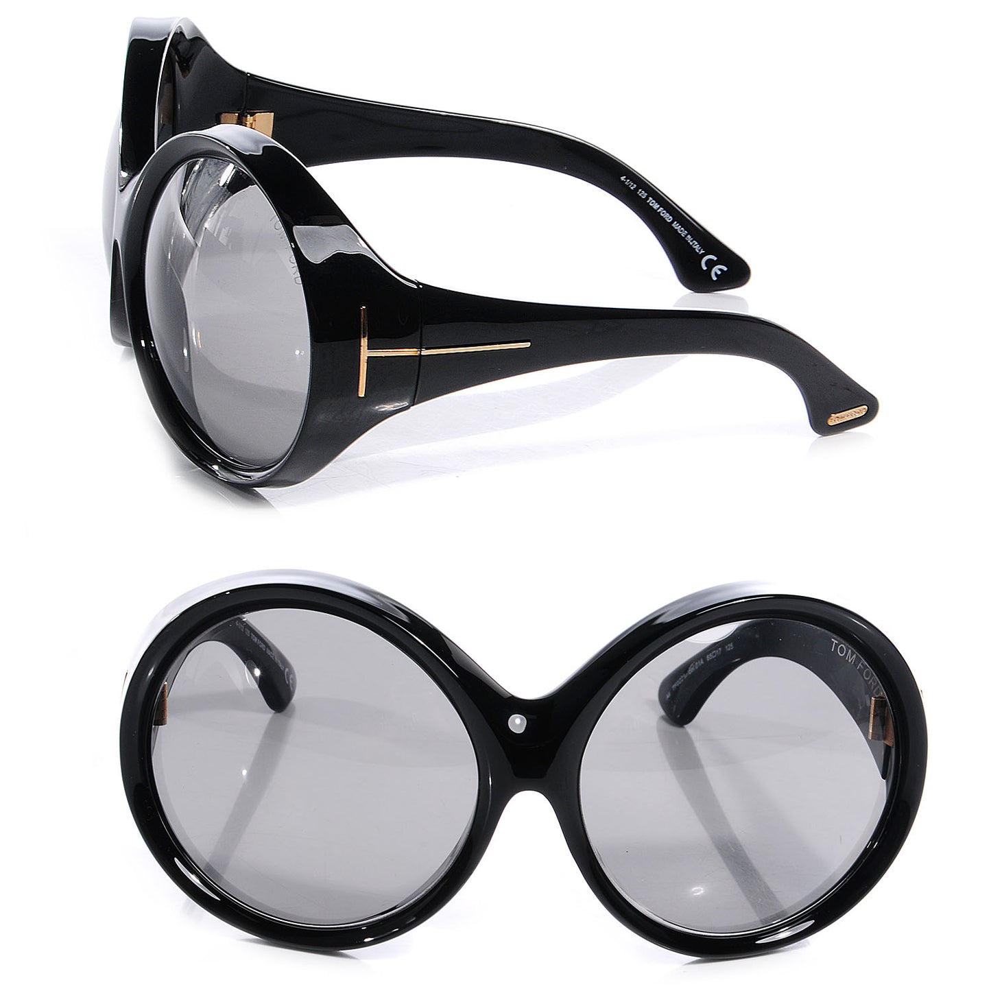 Ali Oversized Round Sunglasses Black