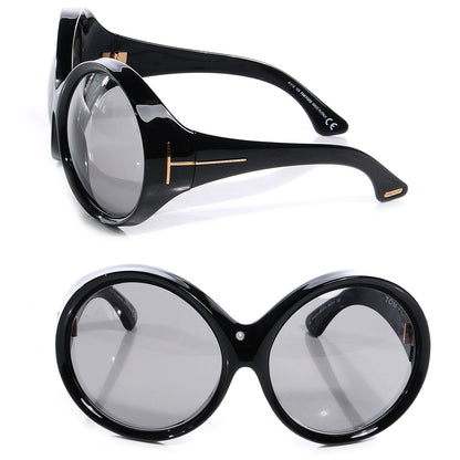 Tom Ford Ali Oversized Round Sunglasses Black 1 of 5