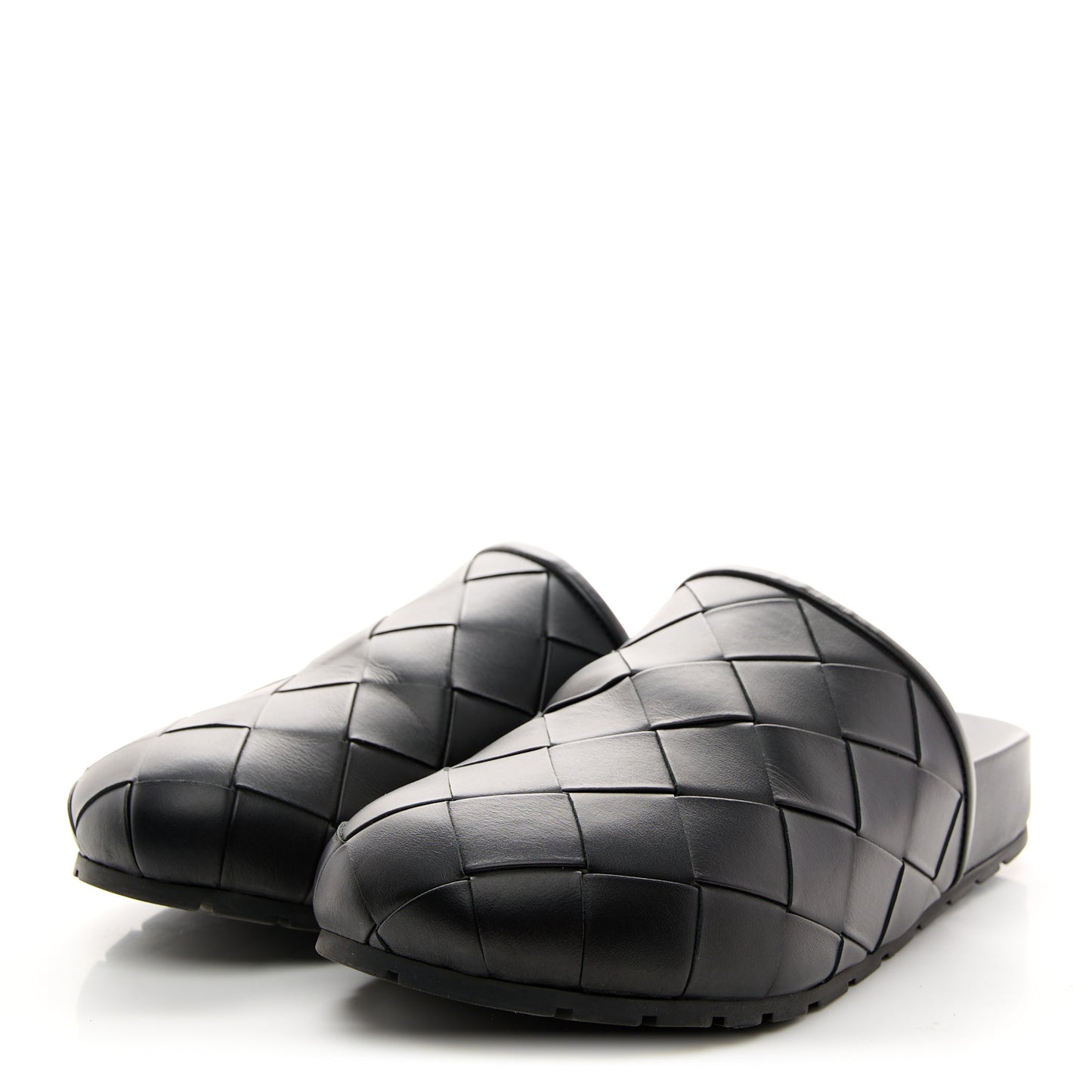 Nappa Intrecciato Reggie Mules 40 Black