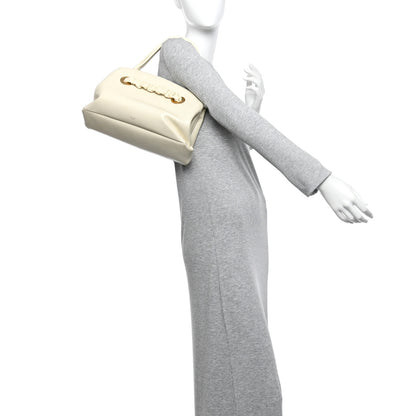 Celine Smooth Calfskin Eyelet Small Top Handle Bag White 2 of 15