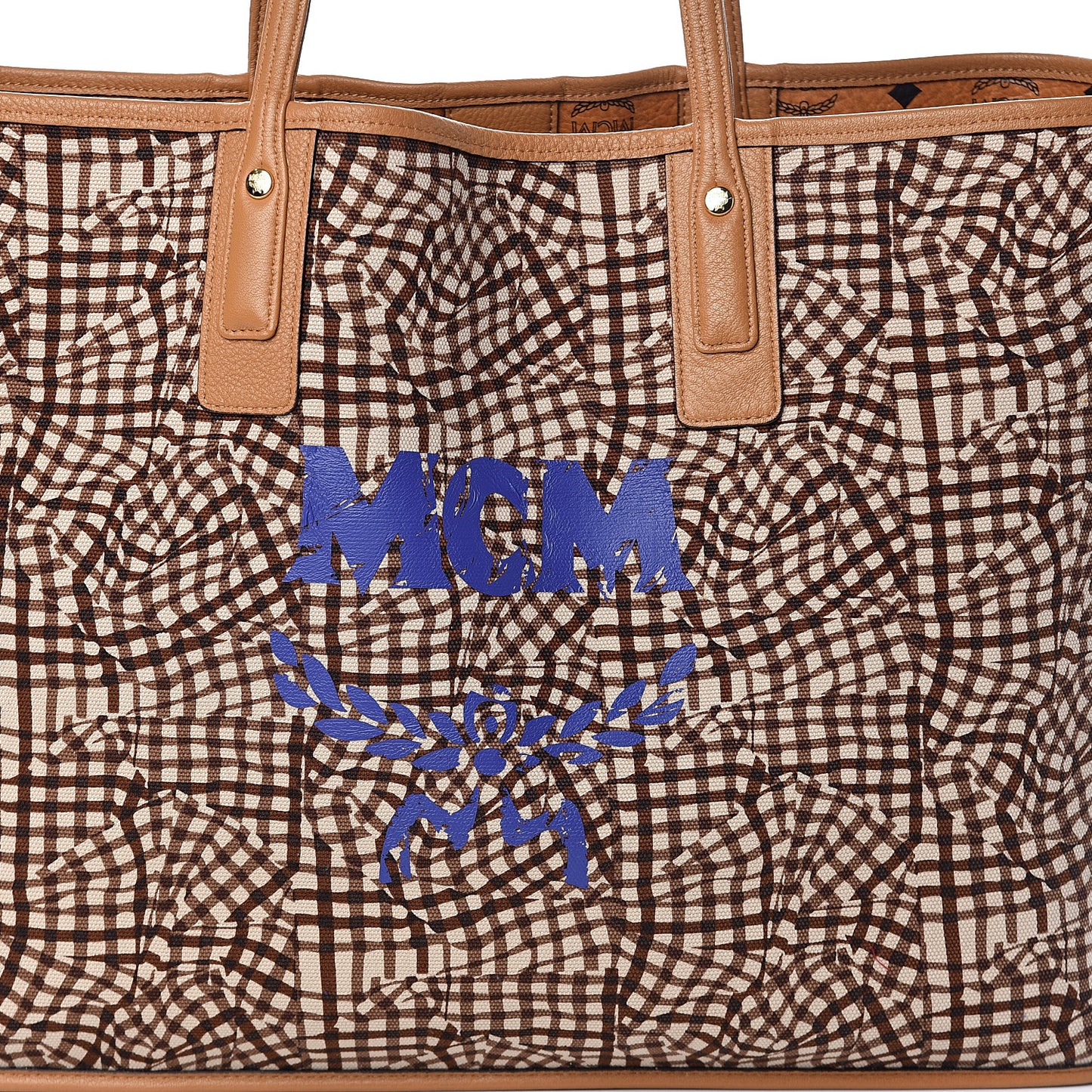 Visetos Large Liz Reversible Shopper Tote Cognac