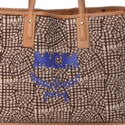 MCM Visetos Large Liz Reversible Shopper Tote Cognac 13 of 13