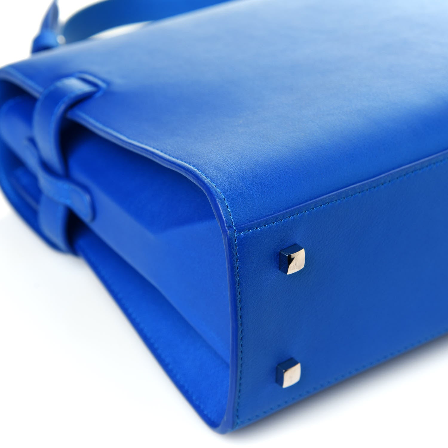 Delvaux Calfskin MM Tempete Satchel Satin Electric 7 of 11