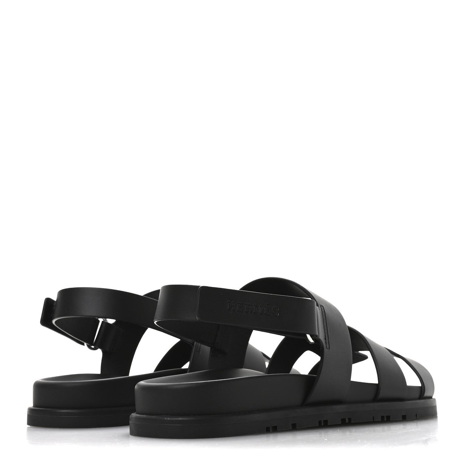 Hermes Calfskin Womens Genius Sandals 39.5 Black 5 of 9