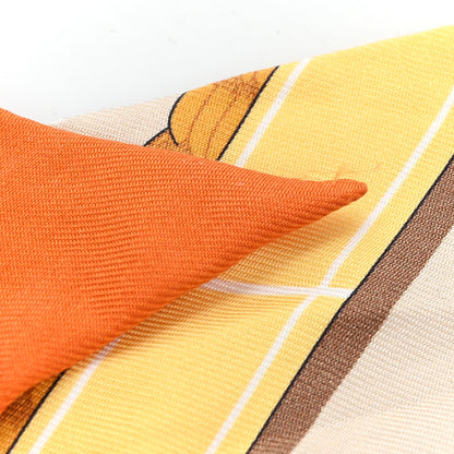 Hermes Silk Grand Apparat Twilly Beige Orange Jaune 5 of 5