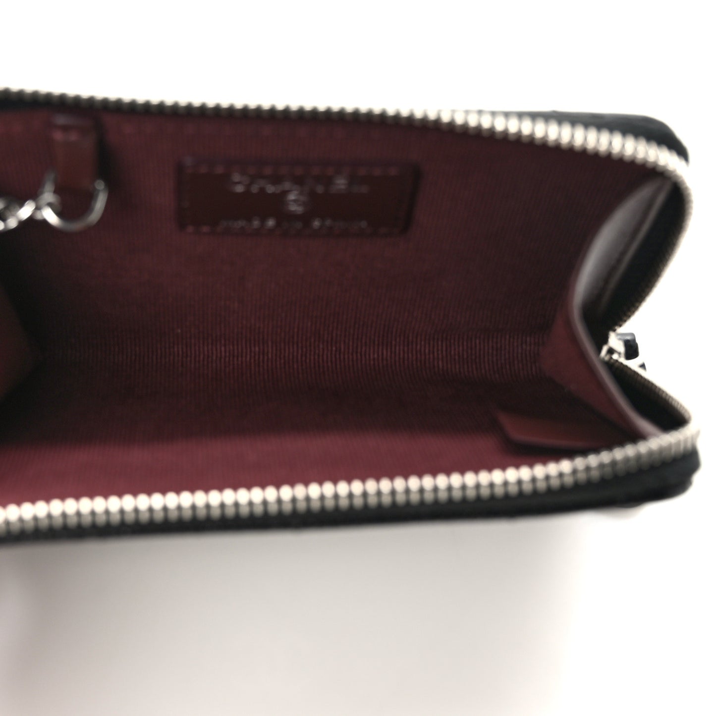Caviar Quilted Zipped Key Holder Case Black