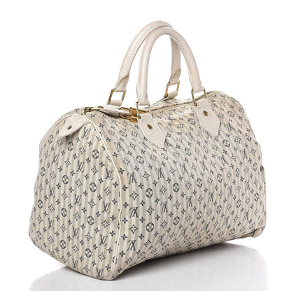 Louis Vuitton Mini Lin Croisette Speedy 30 Blue 2 of 13