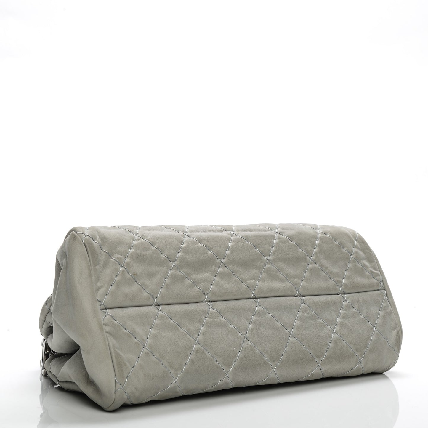 Iridescent Calfskin Medium Just Mademoiselle Bowler Grey