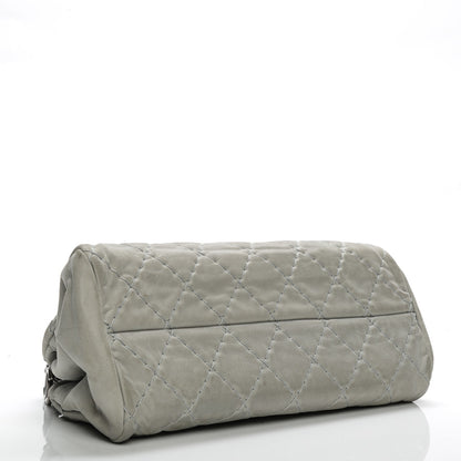 Chanel Iridescent Calfskin Medium Just Mademoiselle Bowler Grey 4 of 10