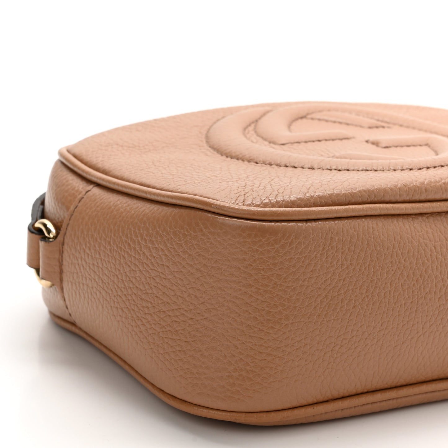 Pebbled Calfskin Small Soho Disco Bag Camelia
