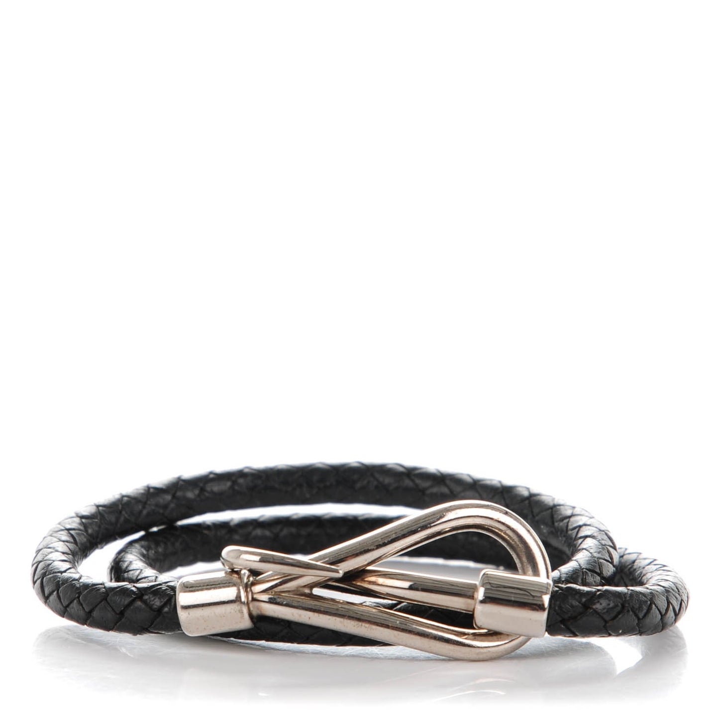 Leather Jumbo Double Tour Bracelet Black