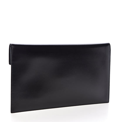 Saint Laurent Smooth Shiny Calfskin Monogram Uptown Pouch Black 3 of 7