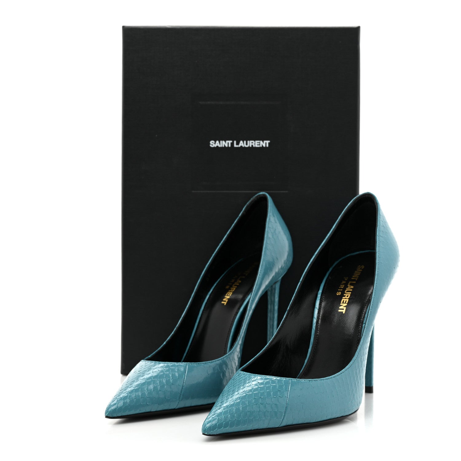 Saint Laurent Ayers Zoe 105 Pump 38 Water Marine 11 of 11