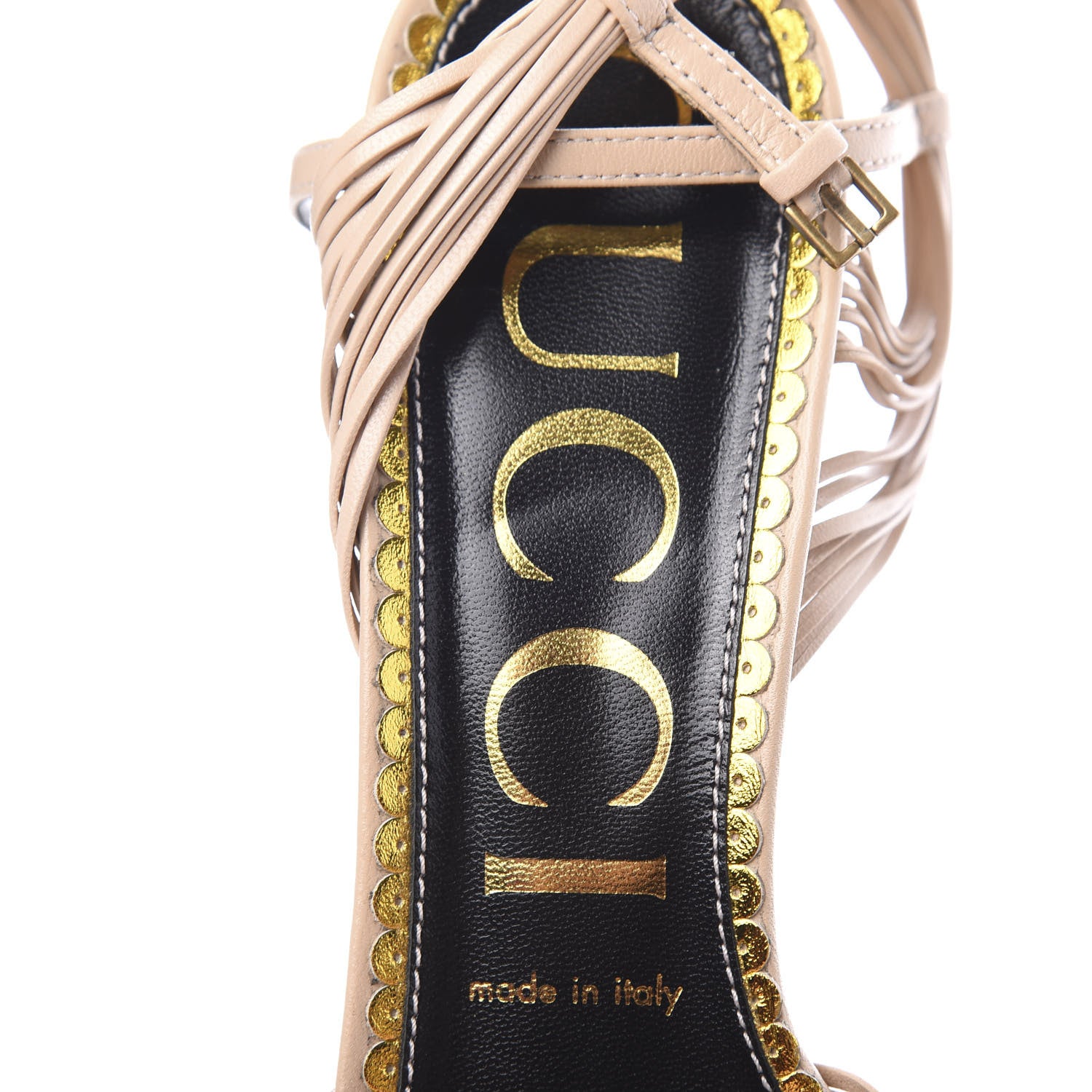 Gucci Malaga Kid Crawford Knotted Strap Platform Sandals 39 Beige 6 of 8