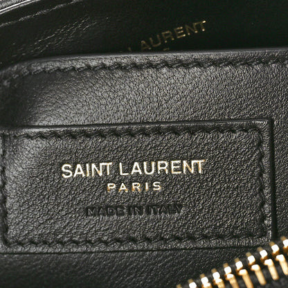 Saint Laurent Calfskin Y Quilted Monogram Small Loulou Chain Satchel Black 6 of 10