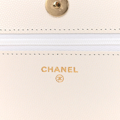 Chanel Caviar Quilted Wallet On Chain WOC White 6 of 12