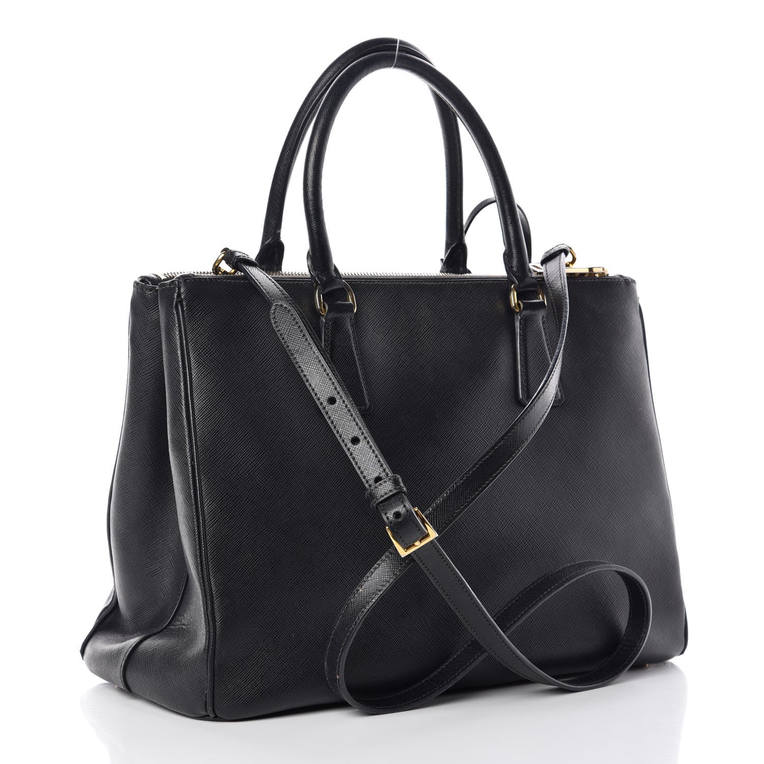 Prada Saffiano Medium Galleria Double Zip Tote Black 3 of 23