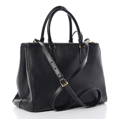 Prada Saffiano Medium Galleria Double Zip Tote Black 3 of 23