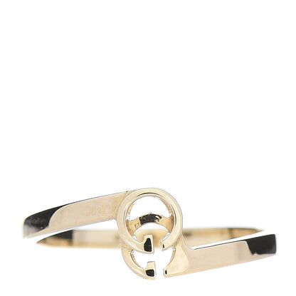 Gucci 18K Yellow Gold GG Running Stacking Ring 55 7.25 1 of 7